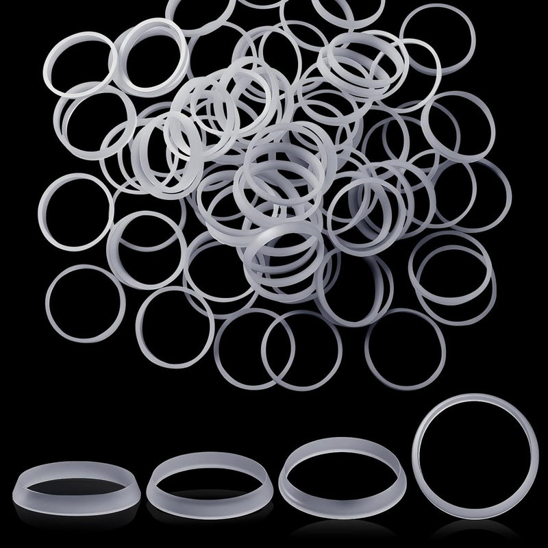 Joyfolk 100 Pack Beveled Slip Joint Washer, 1-1/2 Inch, 1.5" O Rings Tubular Pipe Seal Washer for Plumbing System Sink Drain Cone Gasket, White - Image 1